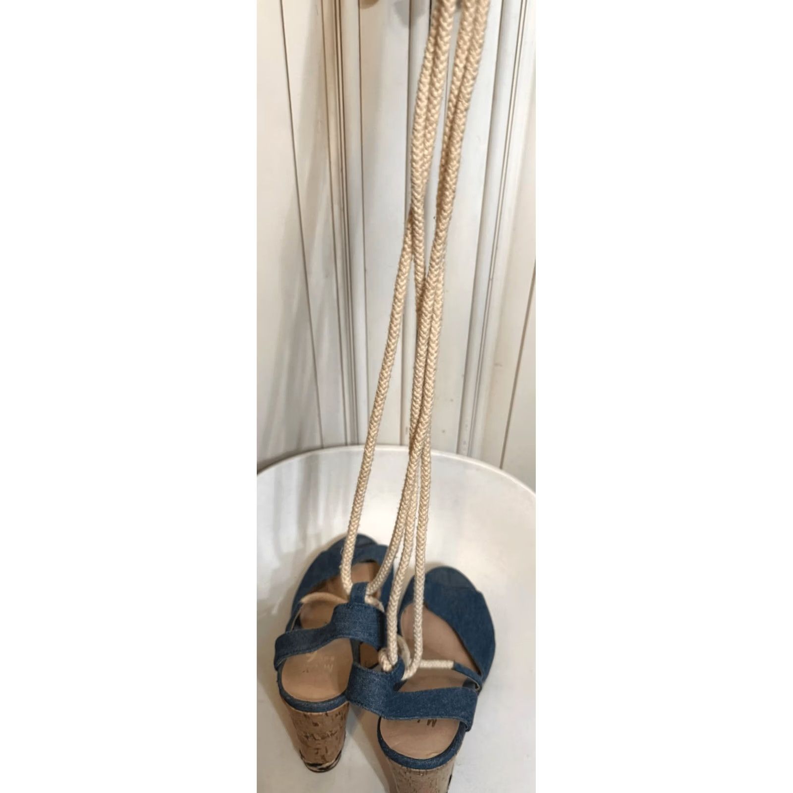 Vintage Mix No. 6 Womens Sandals Blue Cream Size 7.5 Size US 8 / IT 38 - 4 Thumbnail