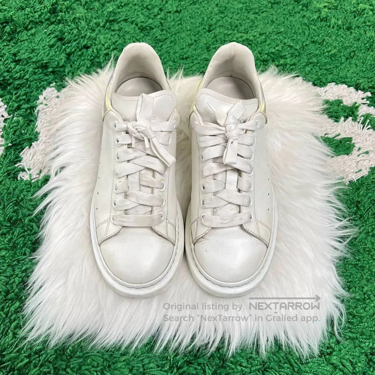 Alexander McQueen Alexander McQueen Laser Tail White Sneakers. Size US 7 / EU 40 - 1 Thumbnail