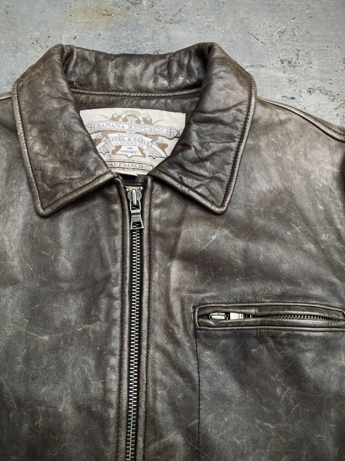 Banana Republic Vintage Banana Republic Leather Flight Jacket Size US S / EU 44-46 / 1 - 4 Thumbnail