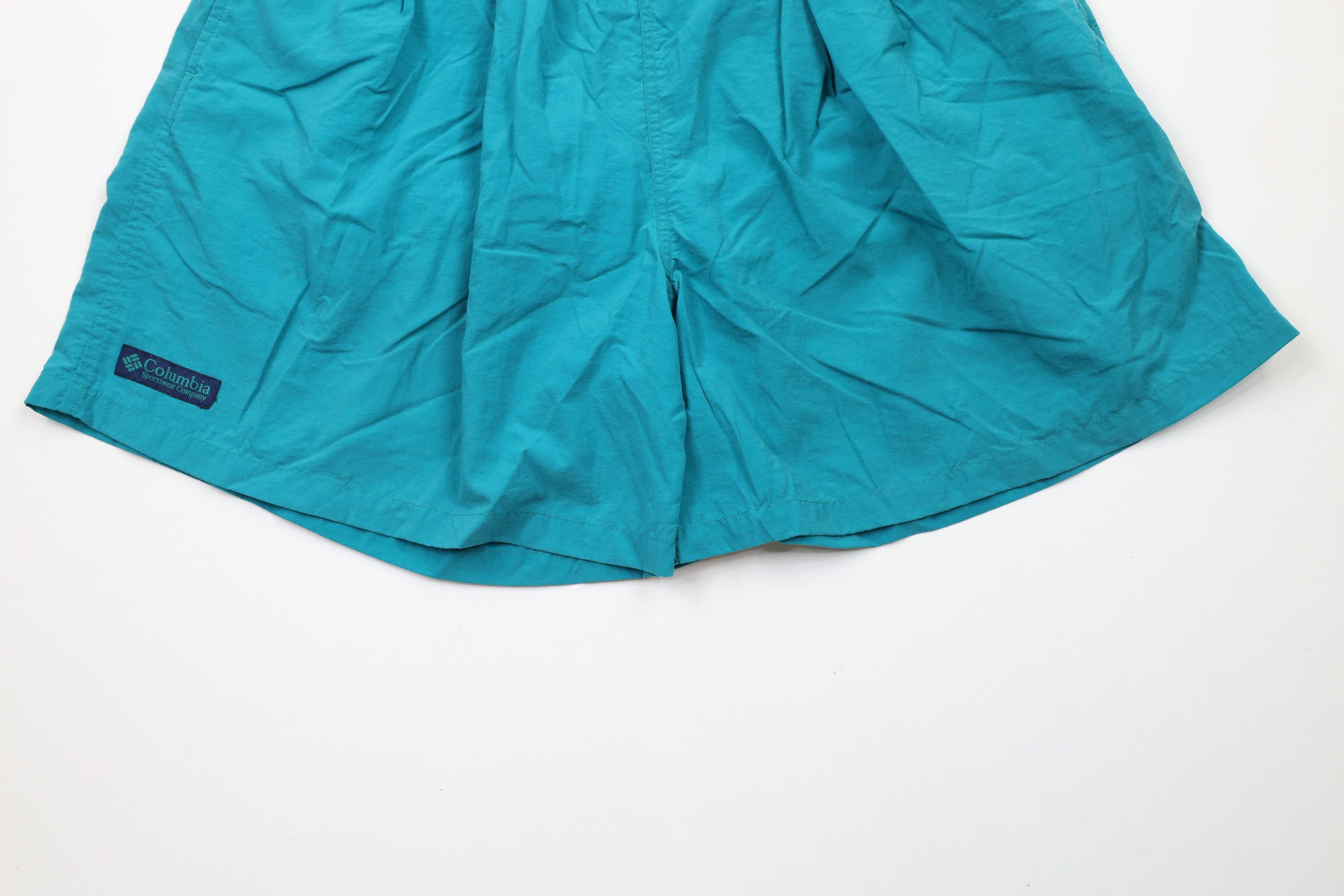 Columbia × Vintage Vintage 90s Columbia Out Belted Lined Above Knee Shorts Teal Size US 36 / EU 52 - 4 Thumbnail