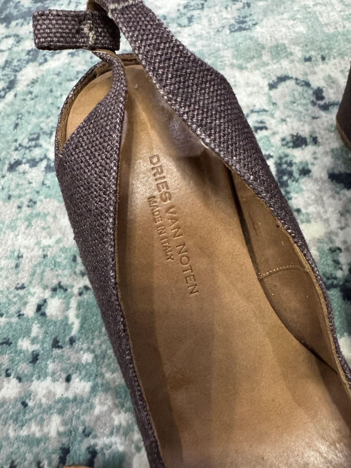 Dries Van Noten DRIES VAN NOTEN DENIM TIE UP WEDGES SHOES Size US 5 / IT 35 - 3 Thumbnail
