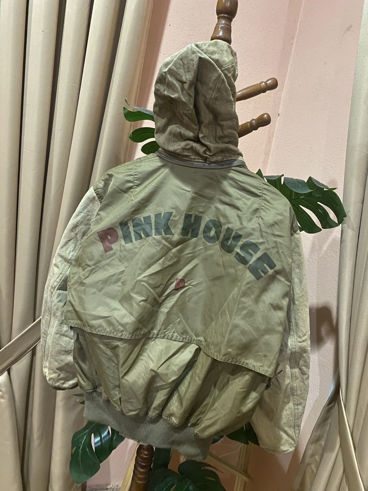 Pink House Vintage Pink House Military Bomber Jacket - Olive Green Size US M / EU 48-50 / 2 - 10 Thumbnail