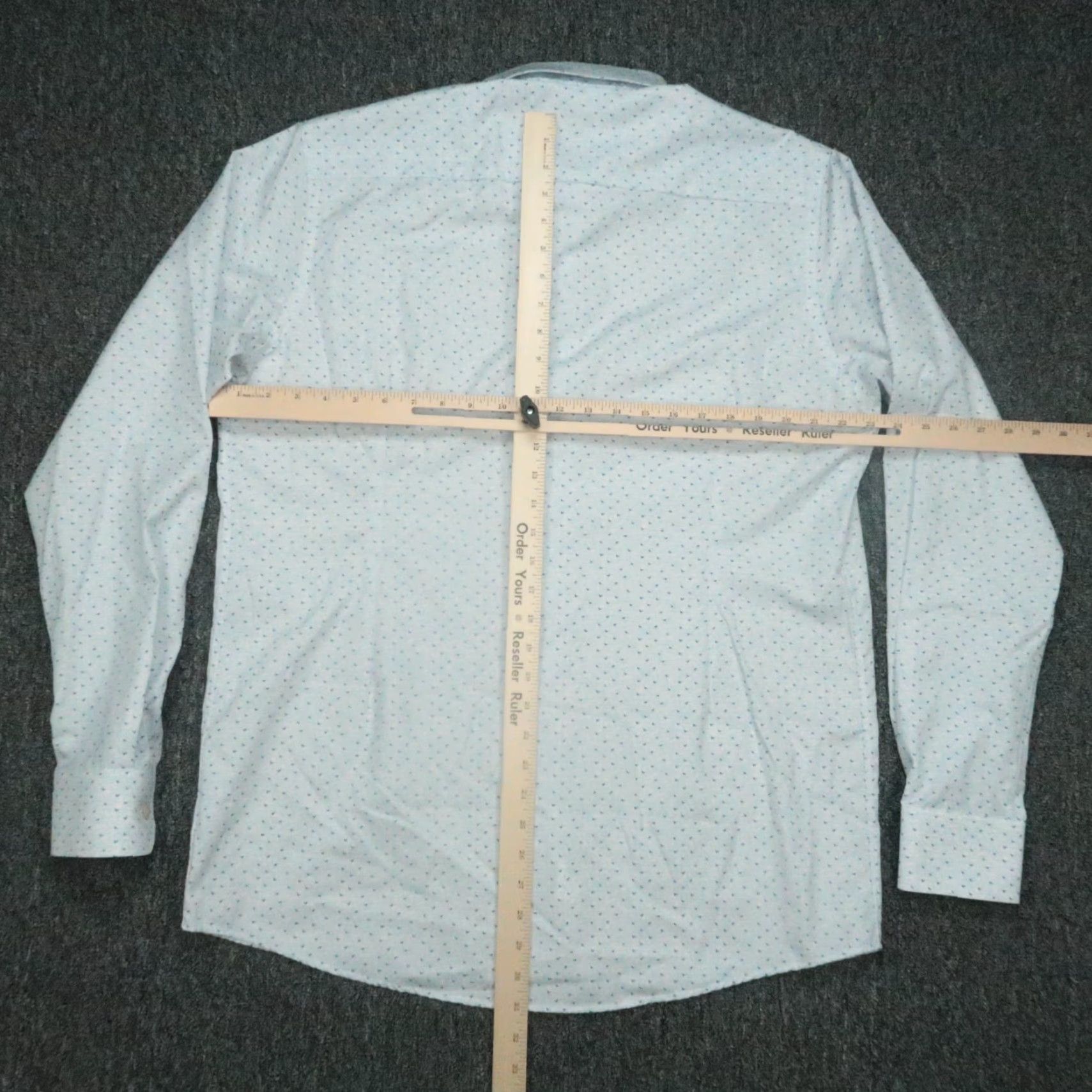Eton Eton Shirt Mens XL White Blue Geo Bird Contemporary Long Sleeve Button Up Size US XL / EU 56 / 4 - 7 Thumbnail
