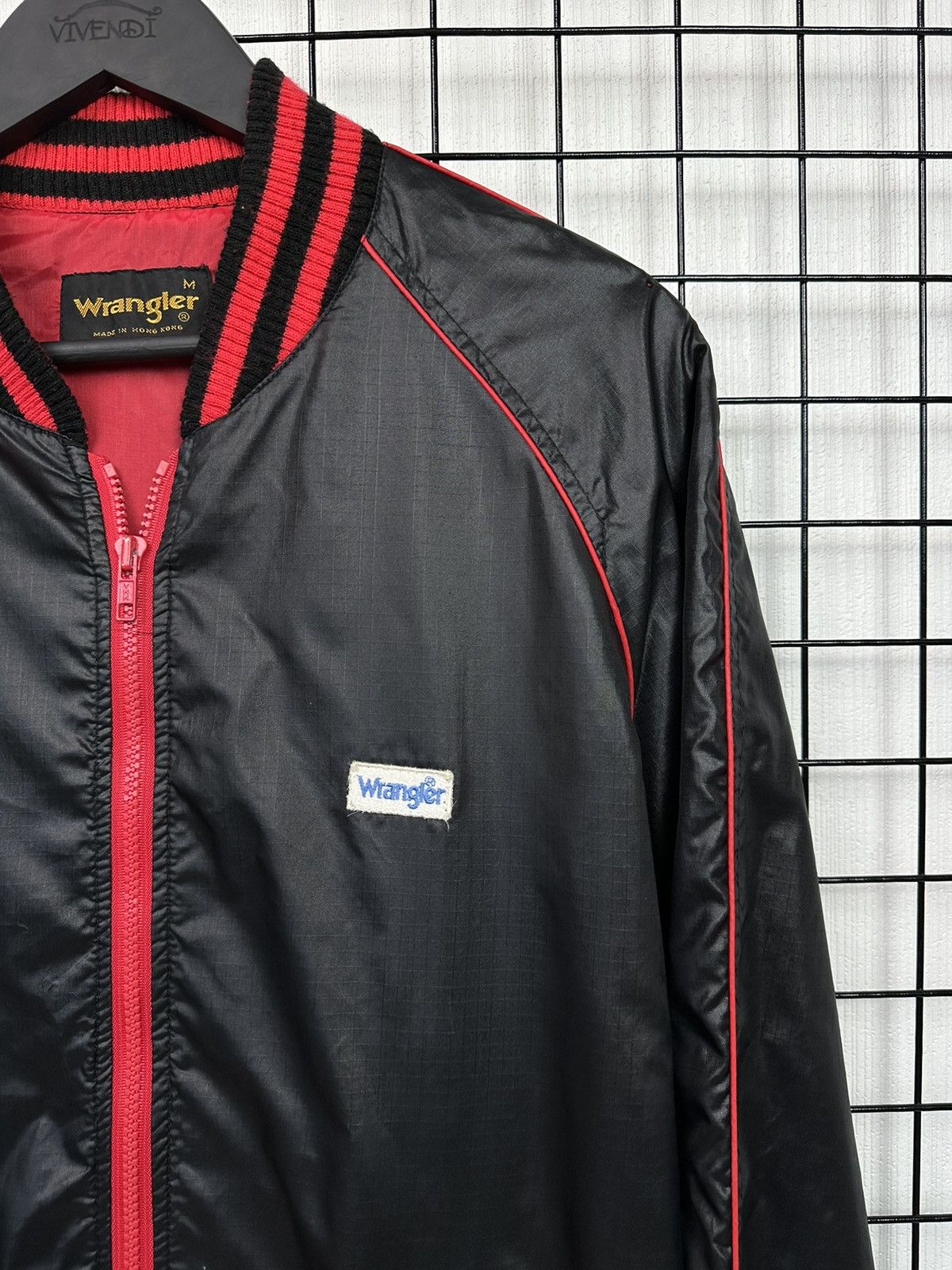 Vintage × Wrangler Vintage Wrangler Bomber Jacket light Men M Black Hong Kong Size US M / EU 48-50 / 2 - 6 Thumbnail