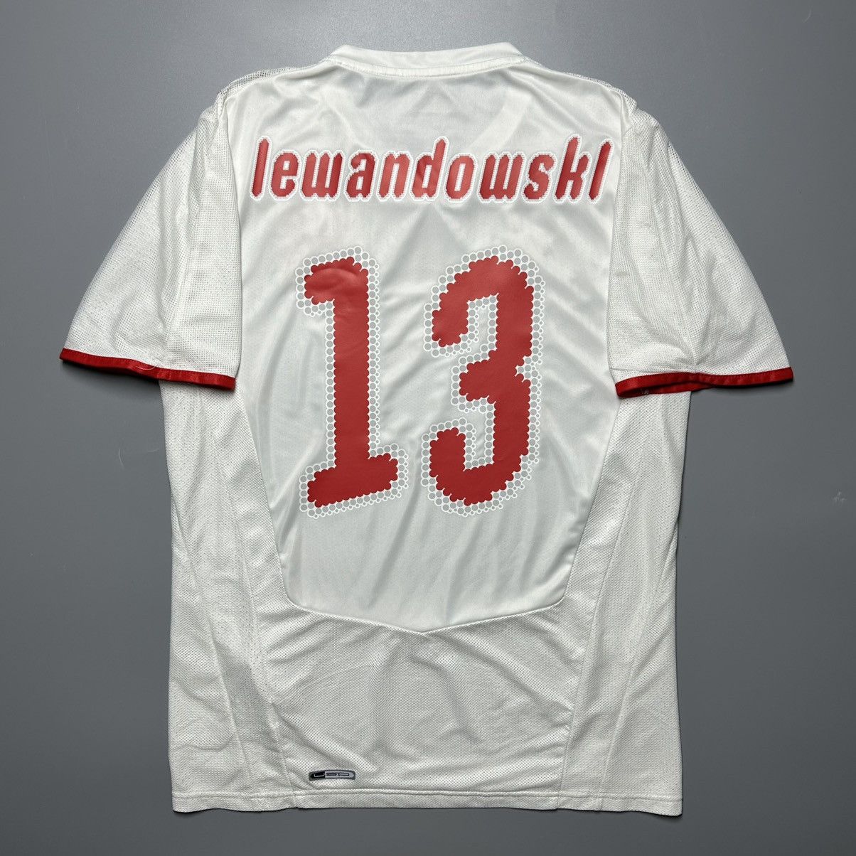 Puma POLAND PUMA 2008 EURO FOOTBALL HOME JERSEY #13 LEWANDOWSKI Size US S / EU 44-46 / 1 - 1 Thumbnail