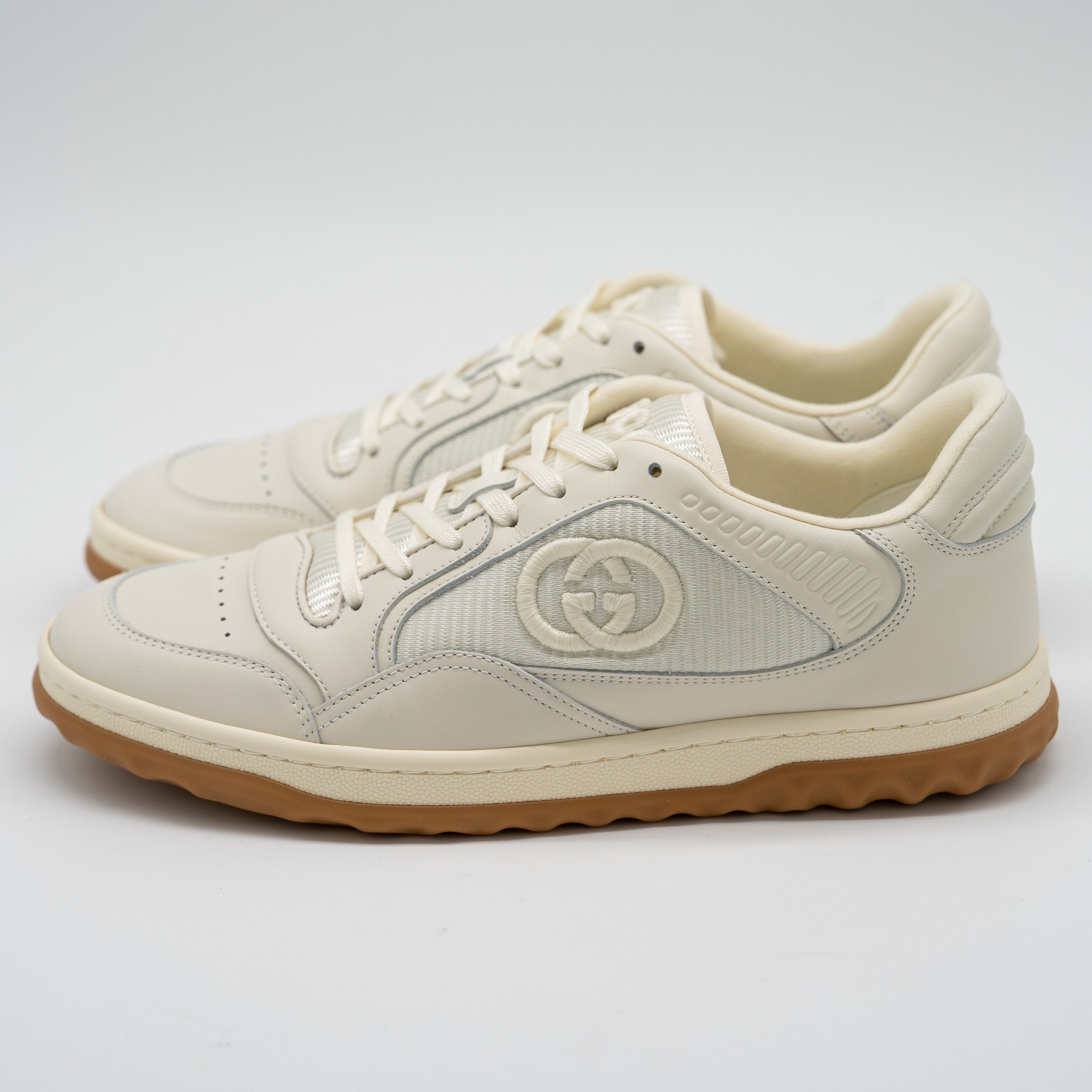 Gucci 40.5G 10.5 US Gucci MAC80 Sneakers White Brown GG Leather Size US 10.5 / IT 40.5 - 4 Thumbnail