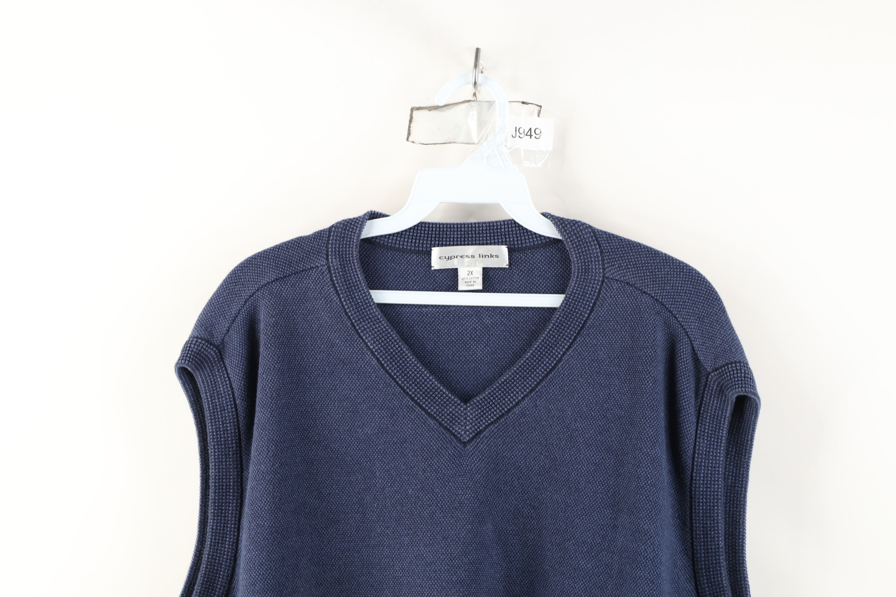 Vintage Vintage 90s Streetwear Thermal Knit V-Neck Sweater Vest Size US XXL / EU 58 / 5 - 2 Thumbnail