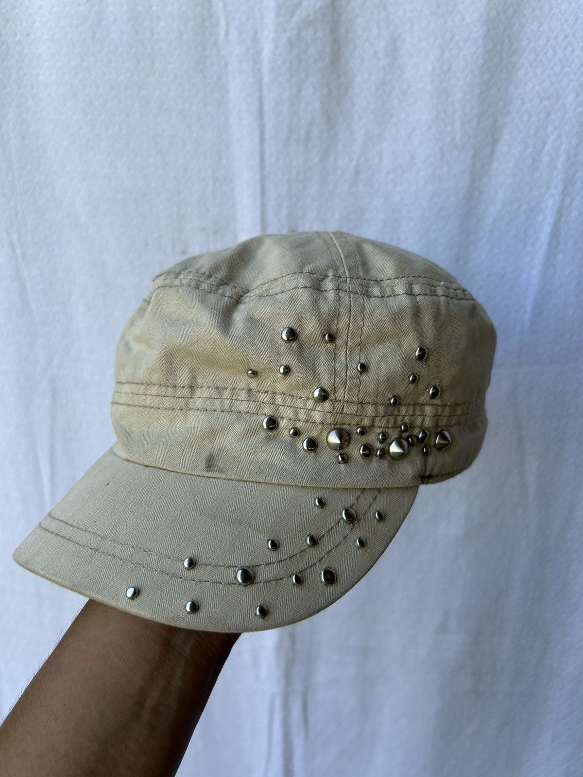 If Six Was Nine × Japanese Brand × Le Grande Bleu (L.G.B.) Studded distressed japanese style hats Size ONE SIZE - 1 Thumbnail