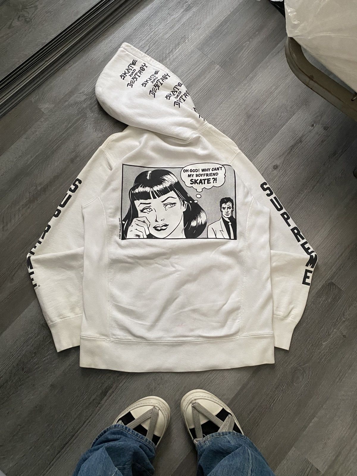 🔥Supreme thrasher boyfriend hoodie fw17 🔥