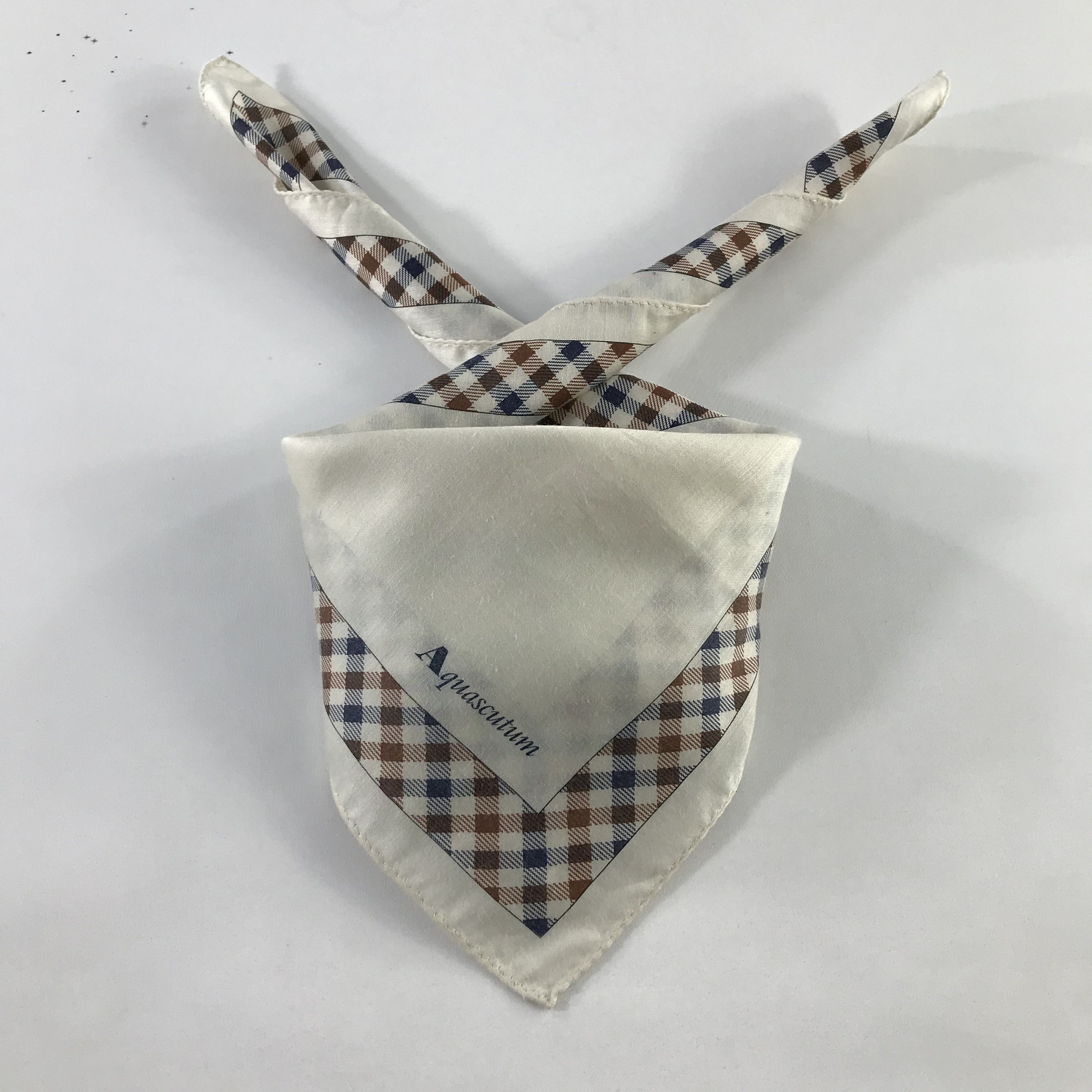 Aquascutum × Vintage Aquascutum Bandana / Handkerchief / Neckerchief - S1163 Size ONE SIZE - 3 Thumbnail