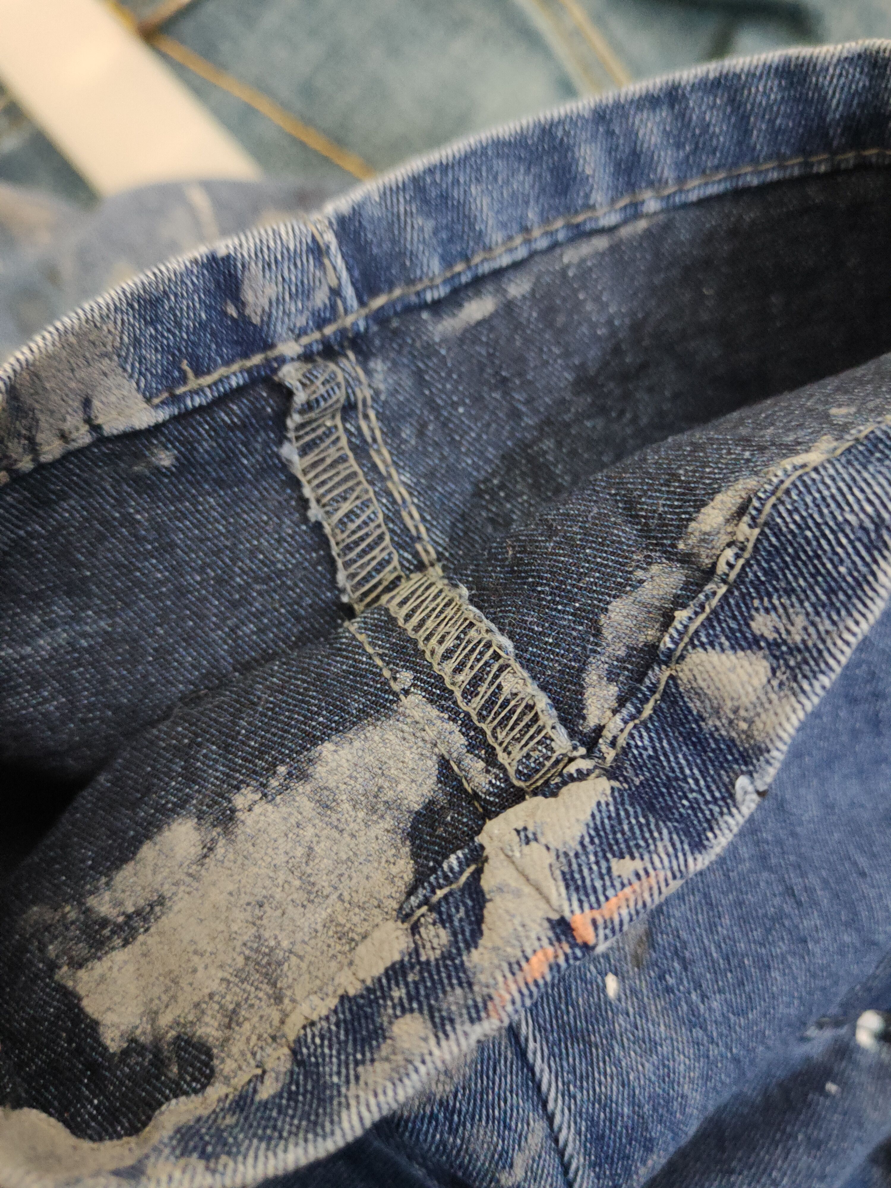 Japanese Brand Japan painter Blue Distressed Ripped denim Jeans #W1984 Size US 36 / EU 52 - 12 Thumbnail