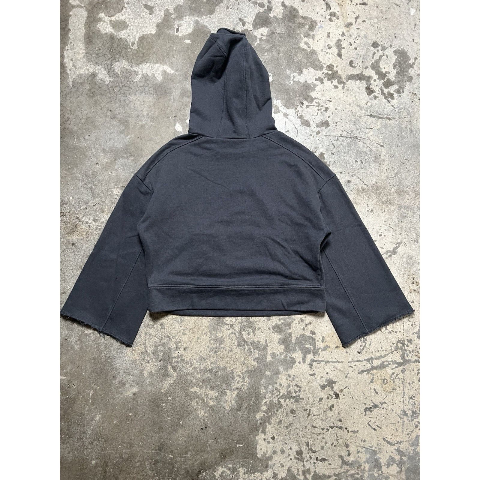Alo ALO Women Sweatshirt Black Hoodie Low Key Cropped Size XL / US 12-14 / IT 48-50 - 2 Thumbnail