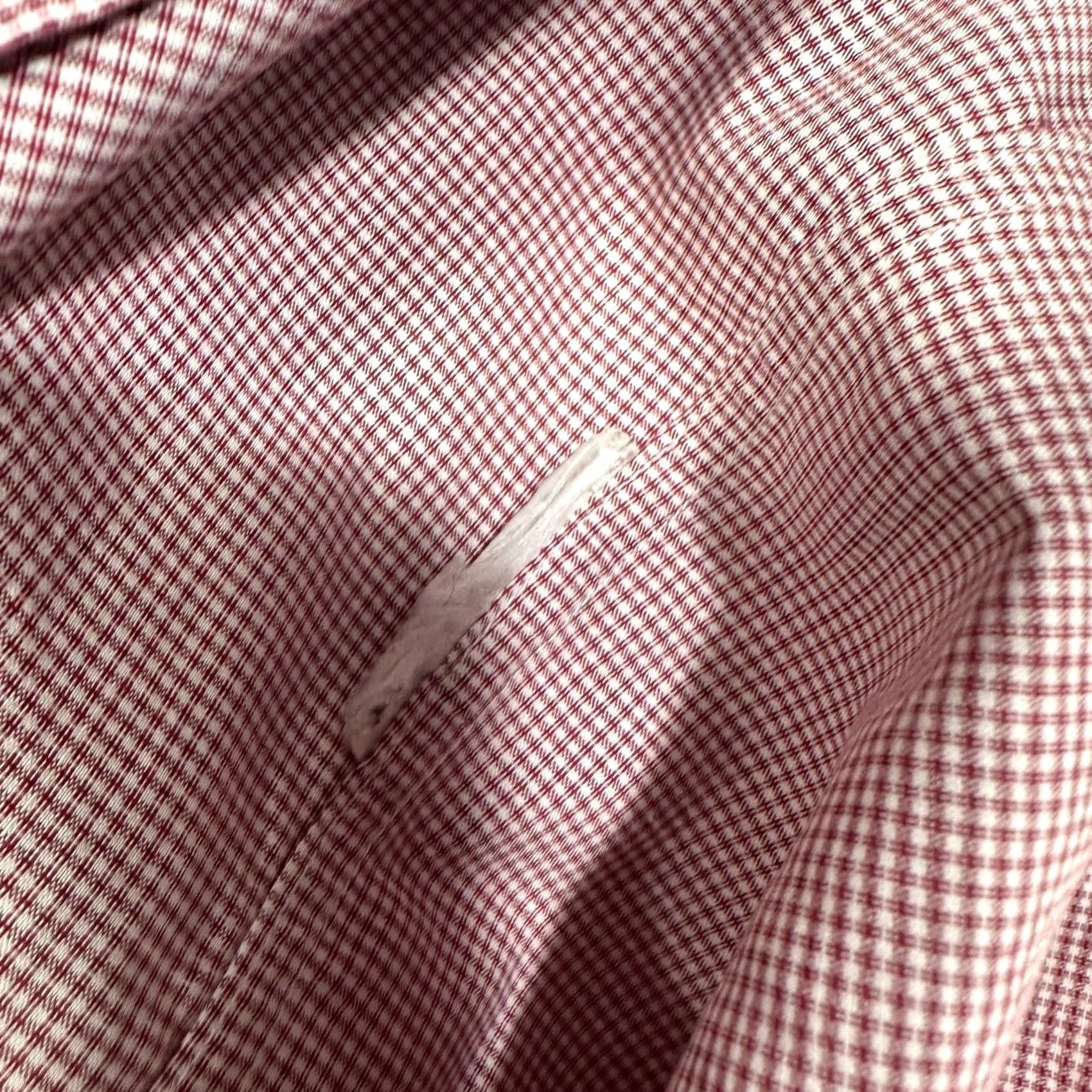 Banana Republic Banana Republic Shirt Mens L Non Iron Tailored Slim Fit Red Cotton Check Shirt Size US L / EU 52-54 / 3 - 6 Thumbnail