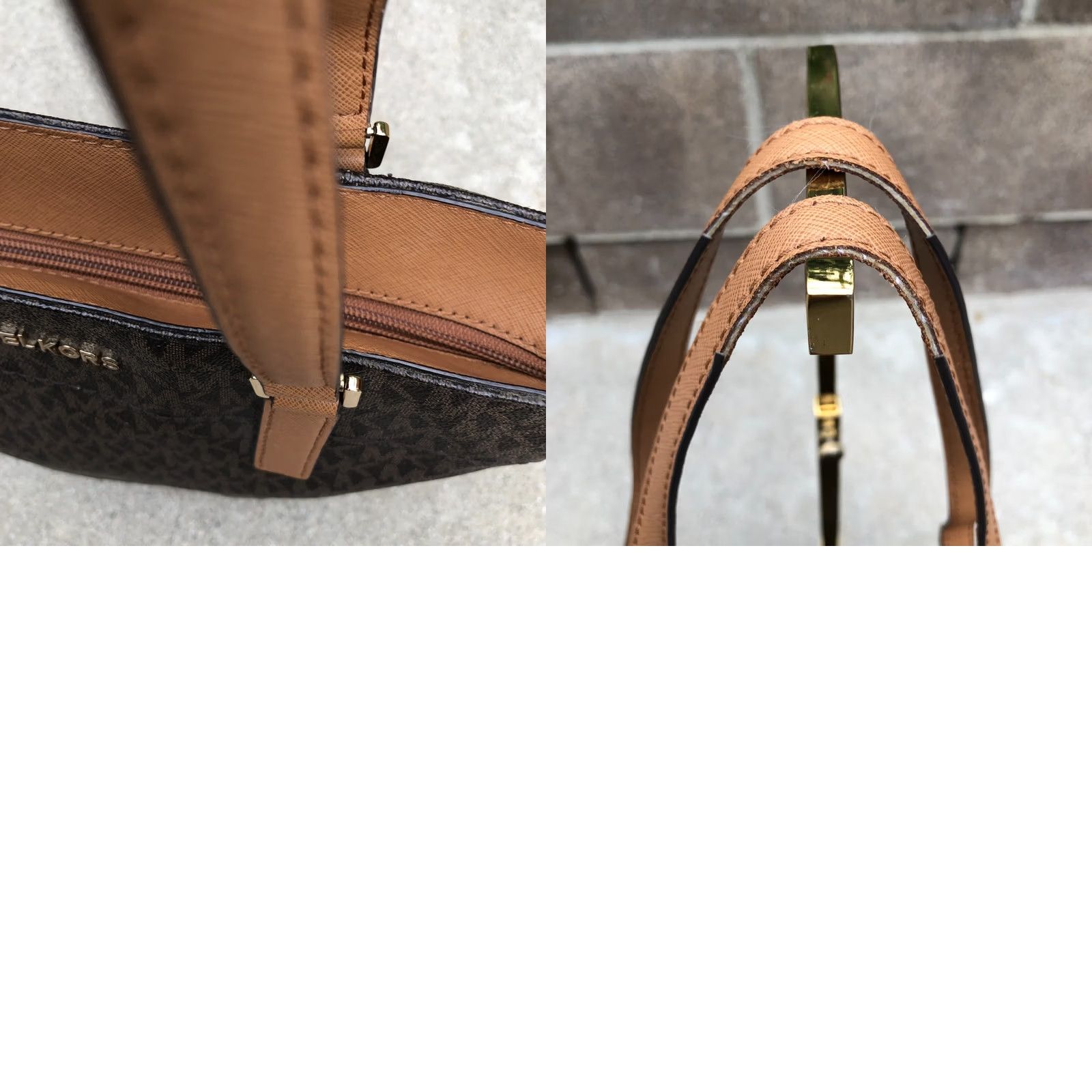 Michael Kors MICHAEL KORS Morgan Tote Shoulder Bag Purse Monogram Signature Saffiano NWT Brown Leather Women Large ZIP Bag Morgan Tote Women Brown NWT Size ONE SIZE - 10 Thumbnail