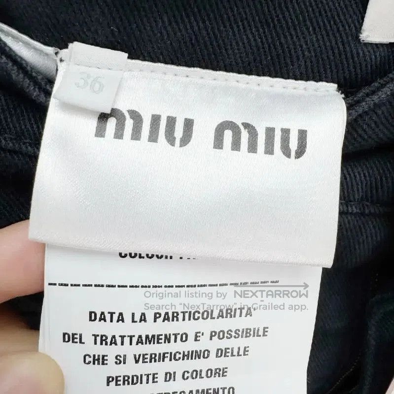 Miu Miu Miu Miu Women's Dark Blue Denim Pants . Size 23" - 6 Thumbnail