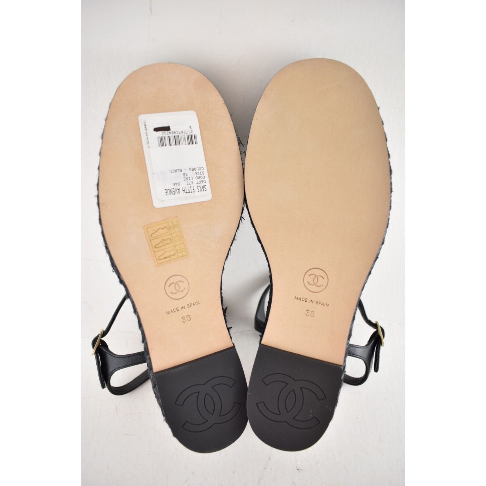 Chanel Chanel 23P Black Lambskin Cord Espadrille CC Logo Ankle Size US 8 / IT 38 - 16 Thumbnail