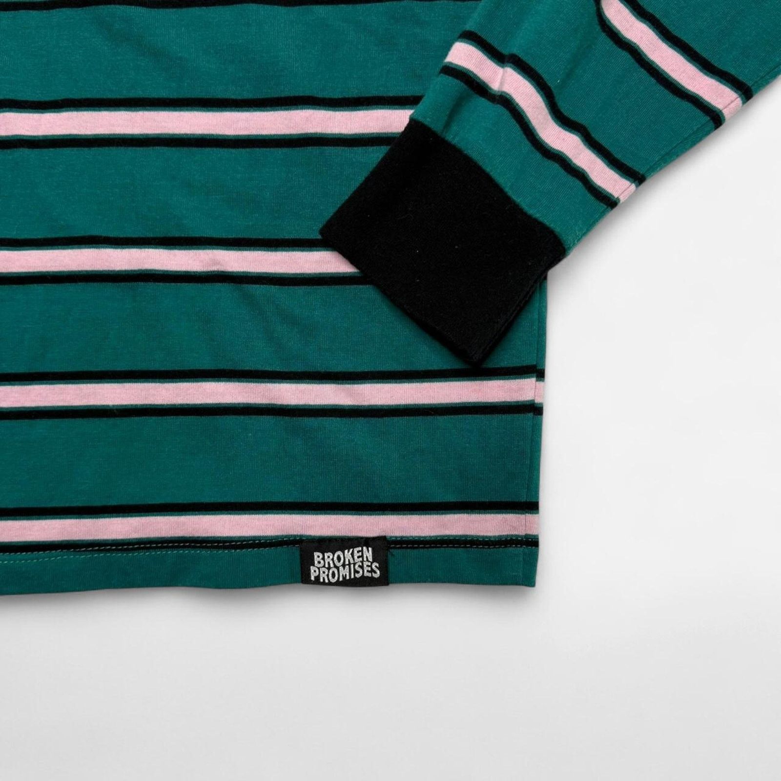 Broken Promises Co. Broken Promises GreenPink Striped Long Sleeve Graphic Size M Size US M / EU 48-50 / 2 - 5 Thumbnail