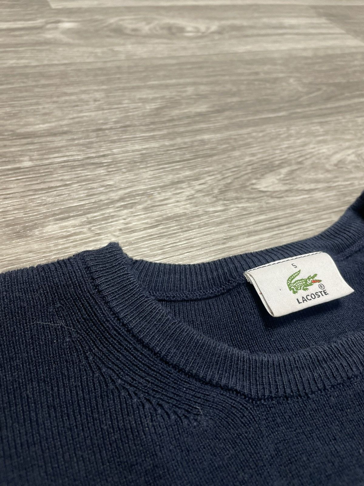Lacoste Vintage Lacoste Navy Blue Cotton Sweater Size US L / EU 52-54 / 3 - 8 Thumbnail