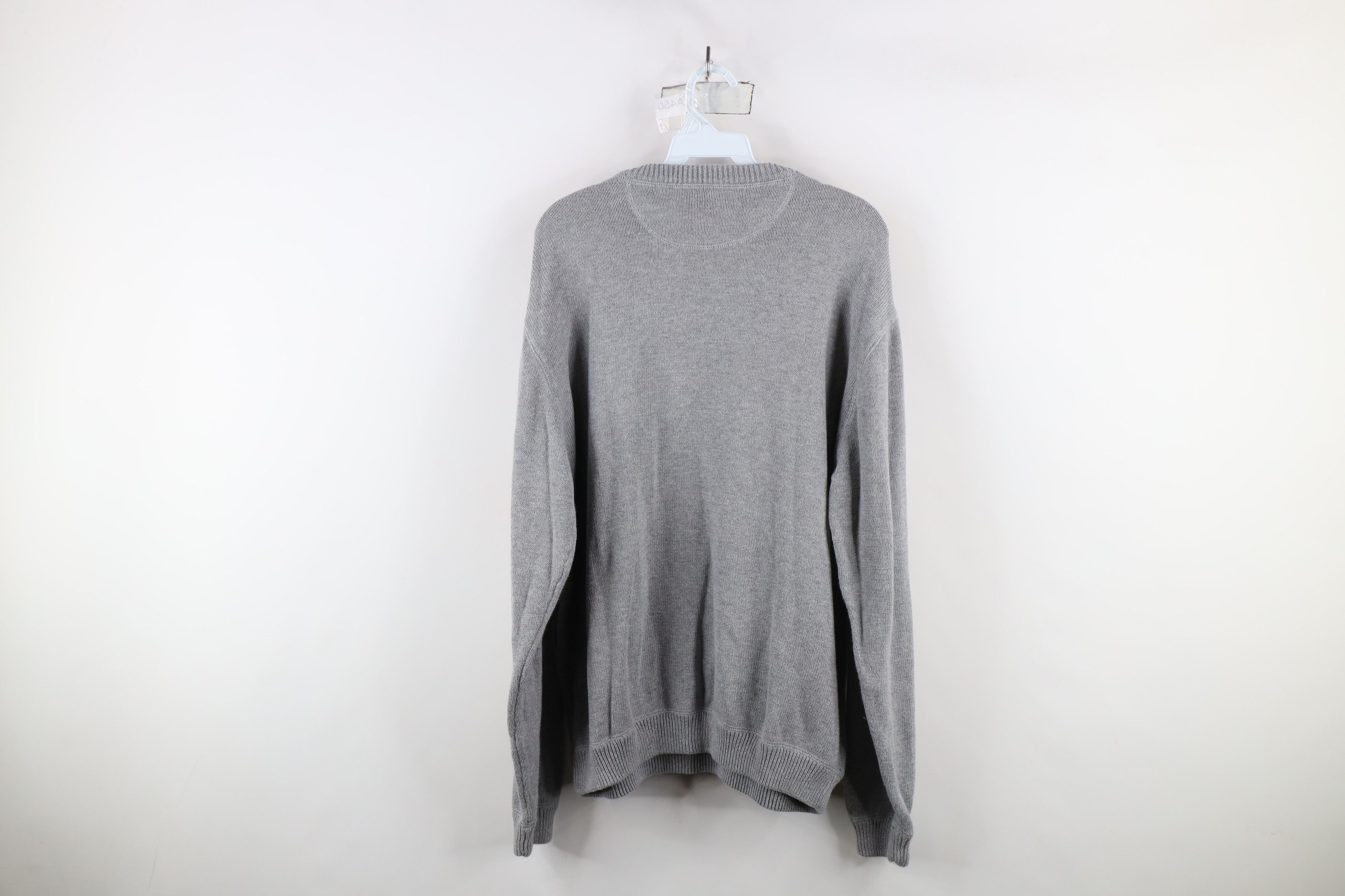 Eddie Bauer × Vintage Vintage 90s Eddie Bauer Cotton Knit Crewneck Sweater Gray Size US L / EU 52-54 / 3 - 7 Thumbnail
