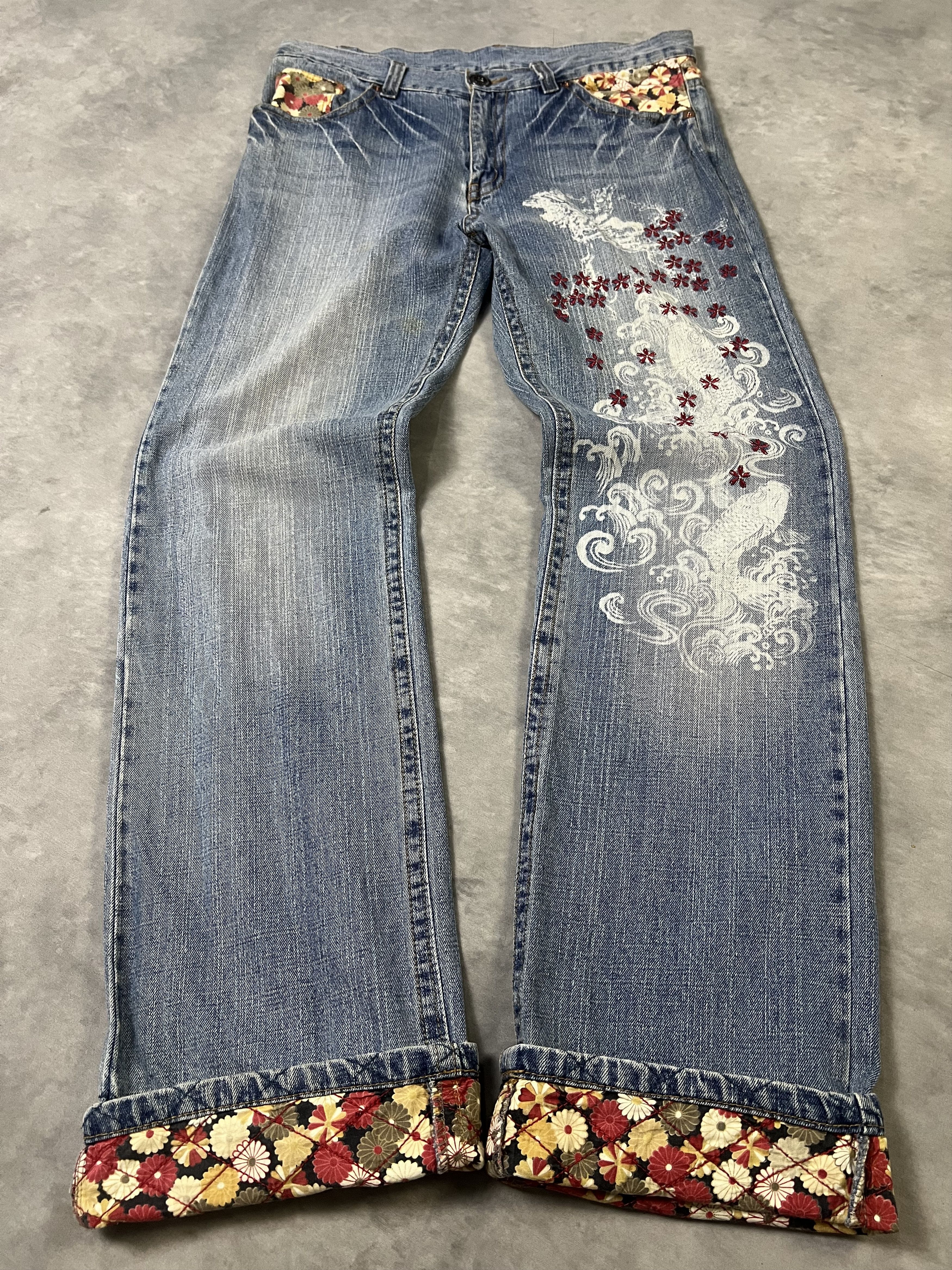 Japanese Brand 2000s Sukajan Hysteric Loose Wash Jeans y2k Lgb Ifsix Size US 34 / EU 50 - 1 Thumbnail