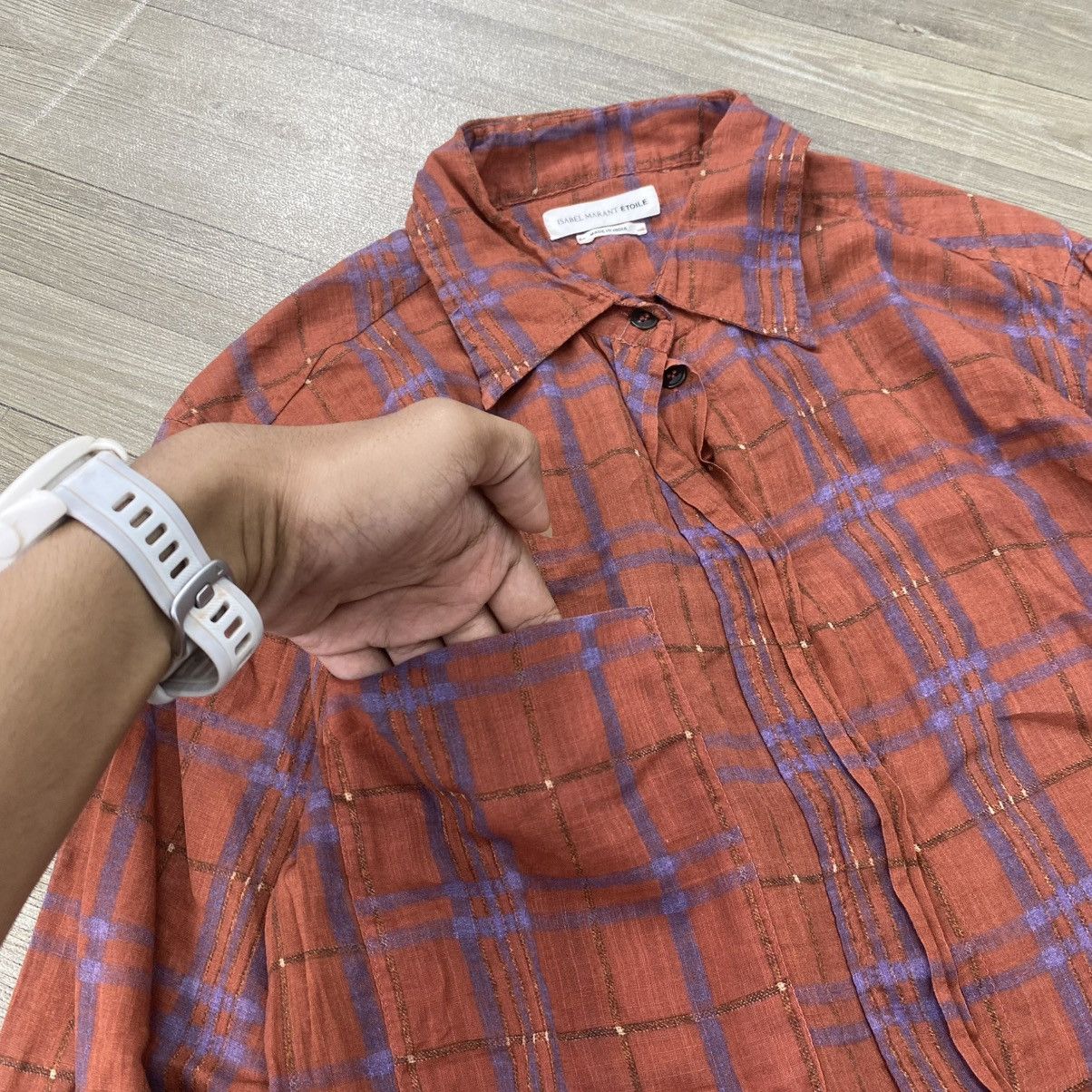 Isabel Marant Etoile Vintage Isabel Marant Etoile Plaid Blouse Button Up Shirt Size S / US 4 / IT 40 - 4 Thumbnail
