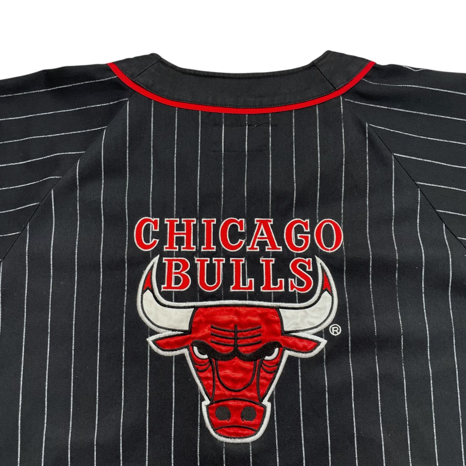 NBA VTG 90s CHICAGO BULLS STARTER PINSTRIPE BASEBALL JERSEY XL Size US XL / EU 56 / 4 - 3 Thumbnail