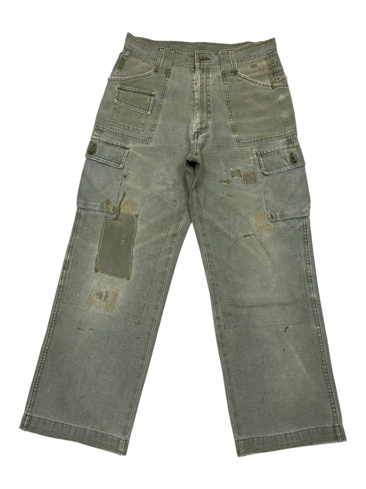 Vintage Vintage US Army Distressed Fatigue Pant Cargo Workwear Size US 29 - 7 Thumbnail