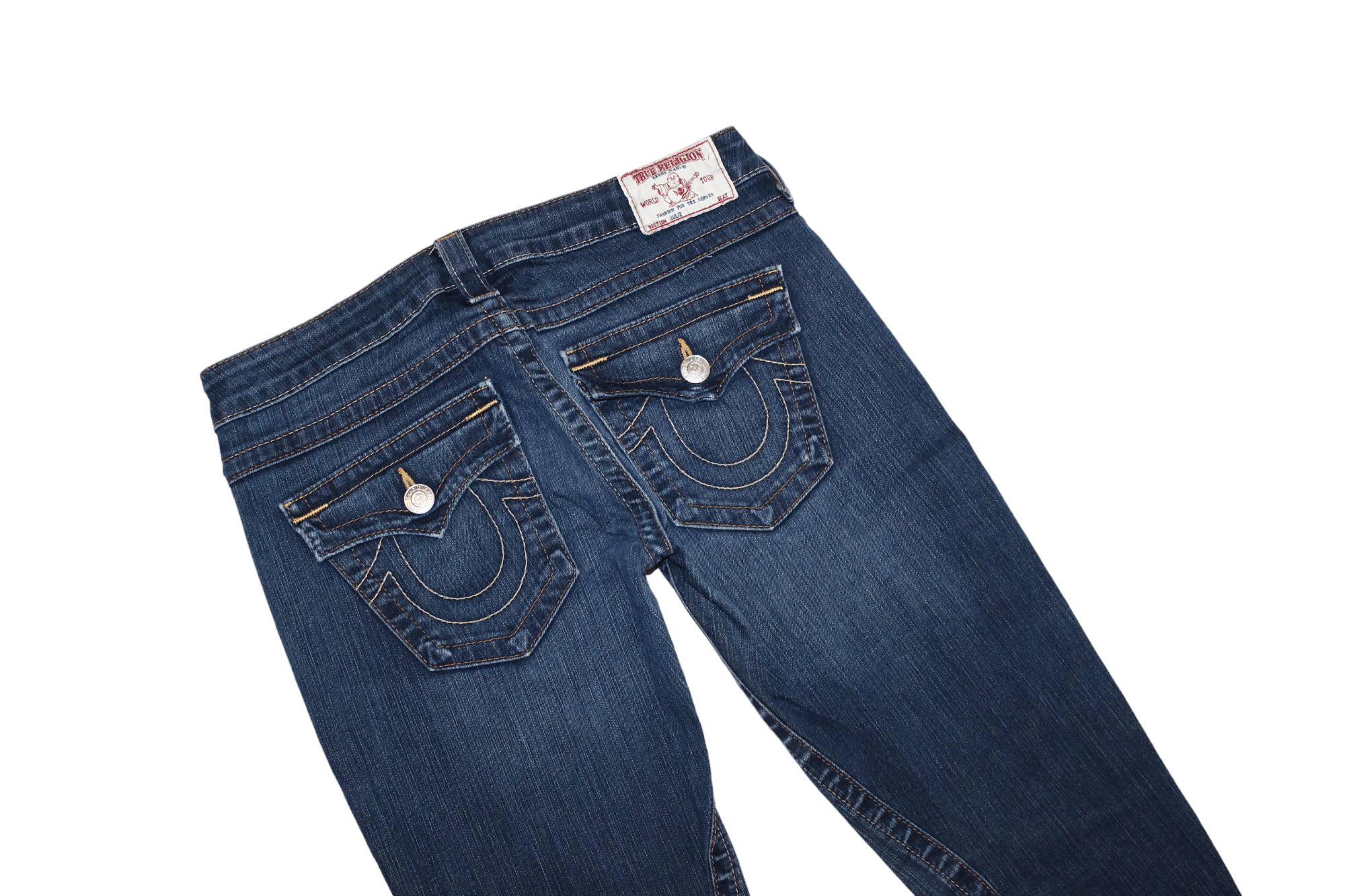 True Religion True Religion Julie Faded Denim Skinny Arc Leg Jeans Size 30" / US 8 / IT 44 - 7 Thumbnail