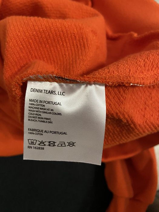 DENIM TEARS Denim Tears Hoodie M Orange | Grailed