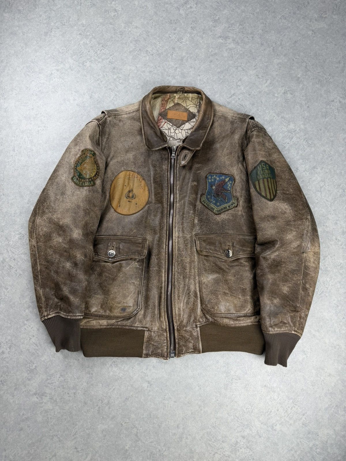 Vintage Vintage Traders A-2 Distressed Leather Flight Jacket Size 54 Size US L / EU 52-54 / 3 - 1 Thumbnail