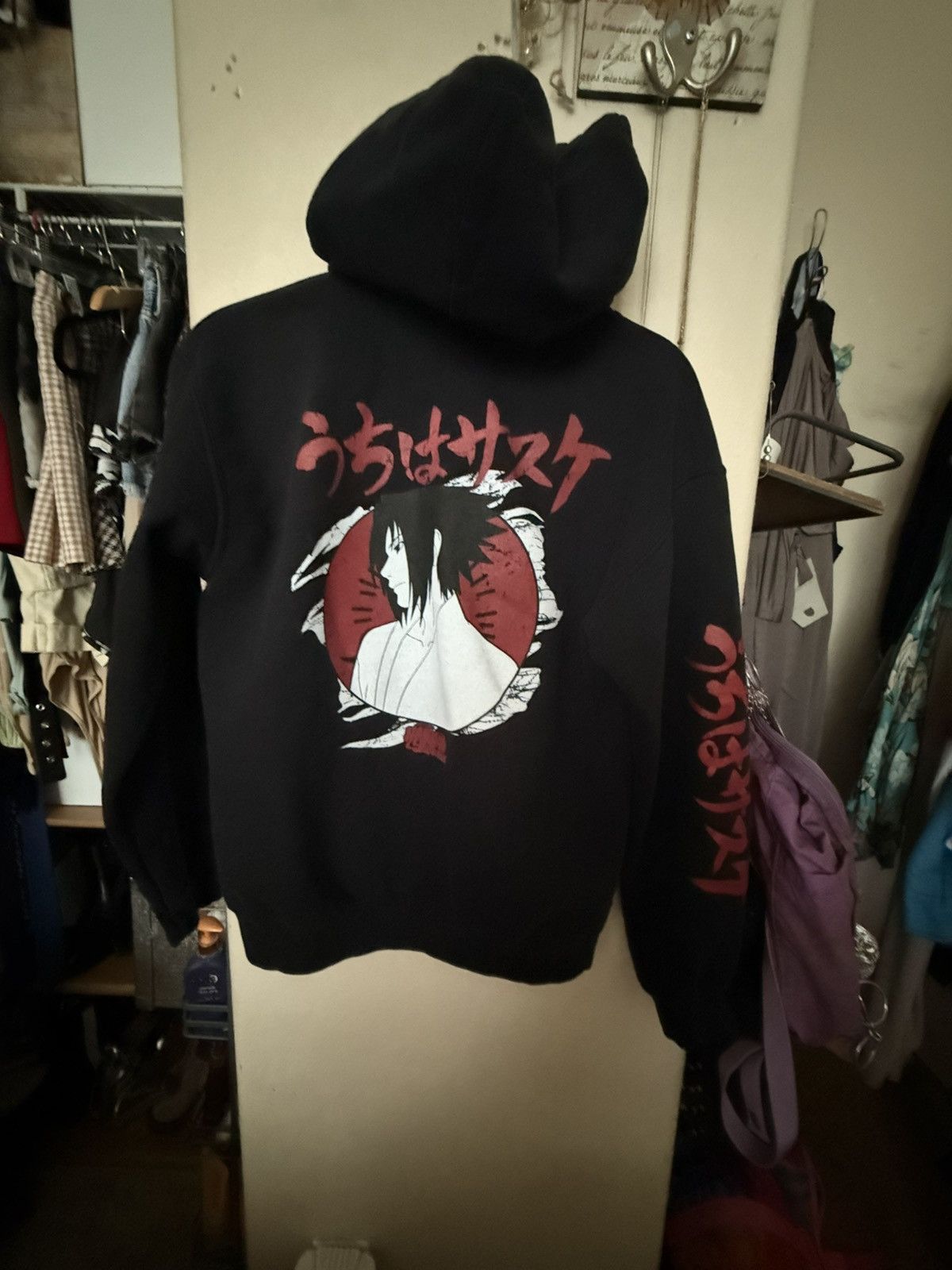 Nanushka Naruto Shippuden Sasuke Sharingan 20th Anniversary Hoodie Size US M / EU 48-50 / 2 - 14 Thumbnail