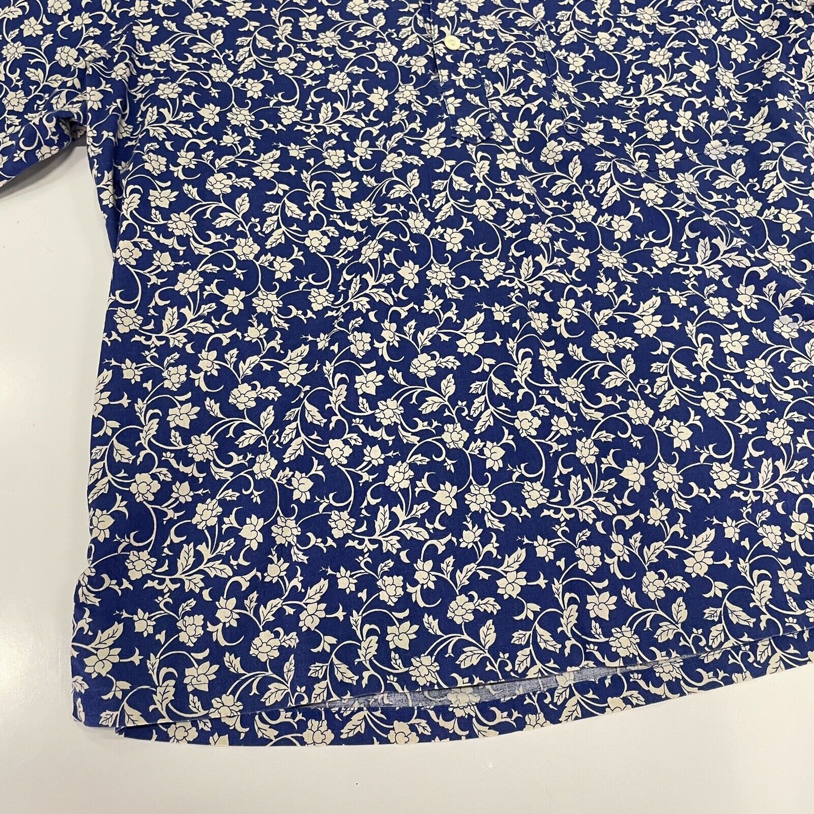 Duke Kahanamoku VTG Mark Raysten Blue Hawaiian Shirt Floral Vine Pullover Size US L / EU 52-54 / 3 - 2 Thumbnail