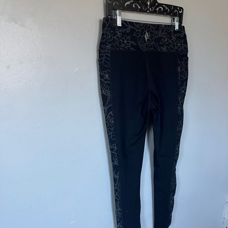 SKECHERS Skechers Women's Floral Graphic Leggings Black Size 30" / US 8 / IT 44 - 2 Thumbnail