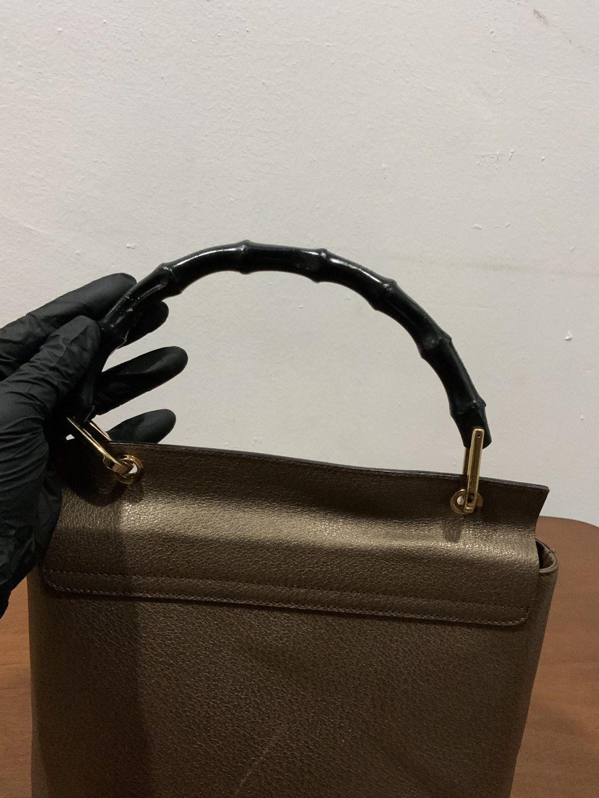 Gucci Gucci Top Handle Black Bamboo Size ONE SIZE - 9 Thumbnail