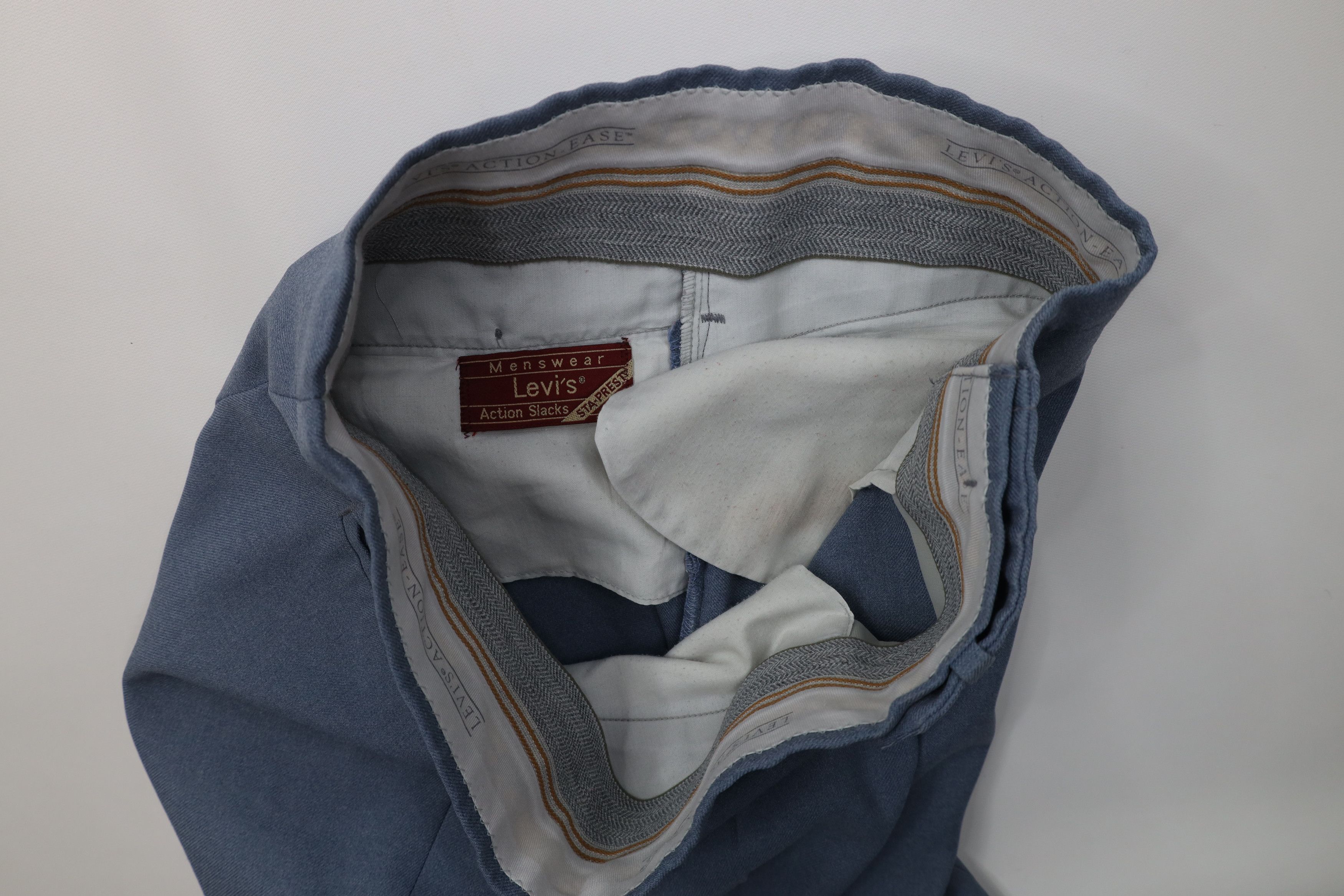 Levi's Vintage 70s Levis Wide Leg Bell Bottoms Chino Pants Blue USA Size US 34 / EU 50 - 9 Thumbnail
