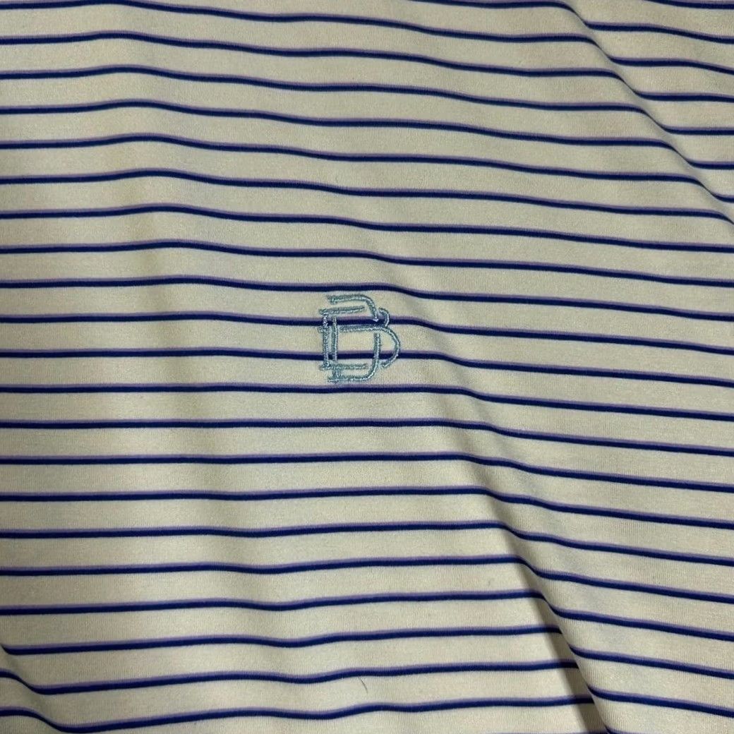 Vintage Draddy Sport Golf Polo Shirt Mens XL White Stripe Dry Fit Performance Shirt Size US XL / EU 56 / 4 - 4 Thumbnail