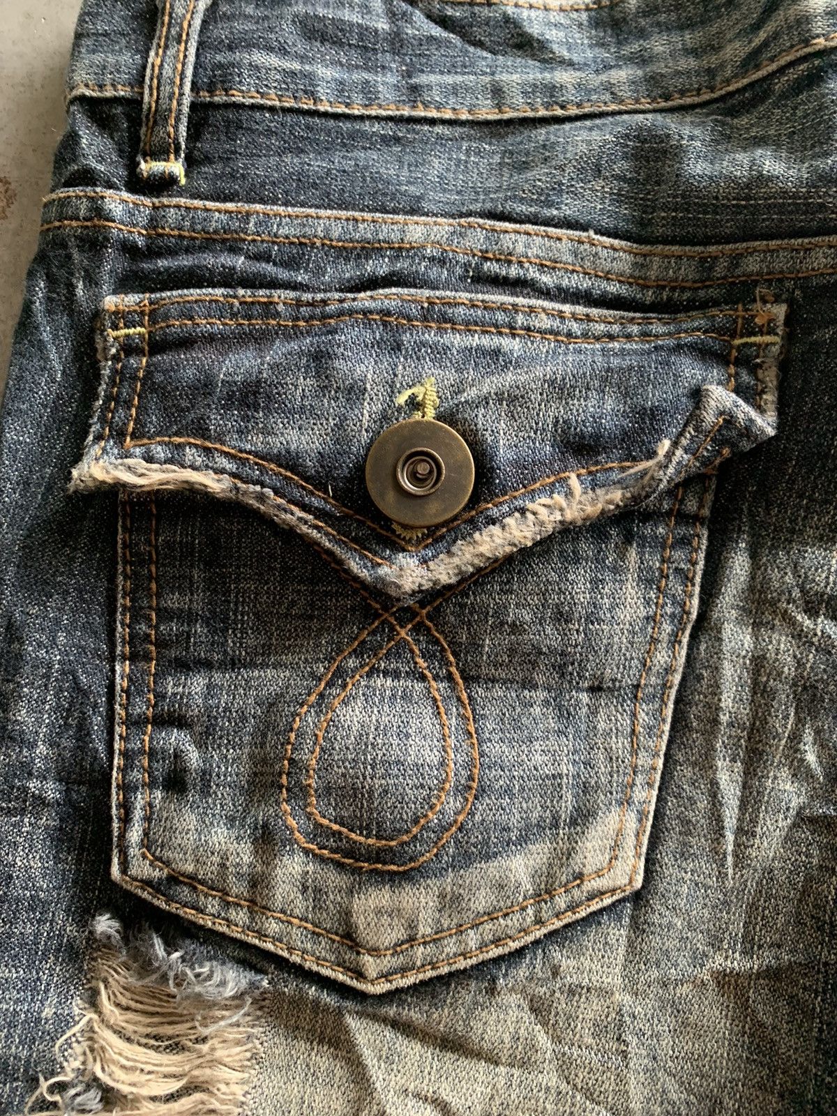 If Six Was Nine × Japanese Brand flare distressed punk grunge style inspired japanese denim Size 32" / US 10 / IT 46 - 18 Thumbnail