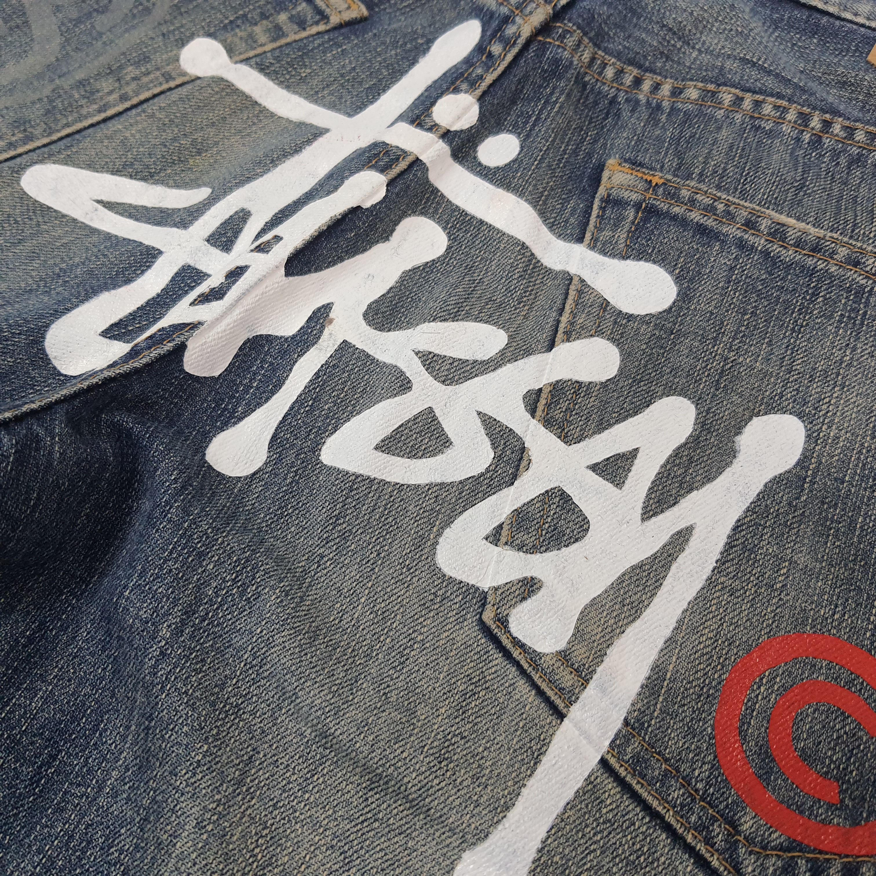 Stussy Vintage Stussy Streetwear Custom Logo Jeans C228N17 Size US 30 / EU 46 - 4 Thumbnail