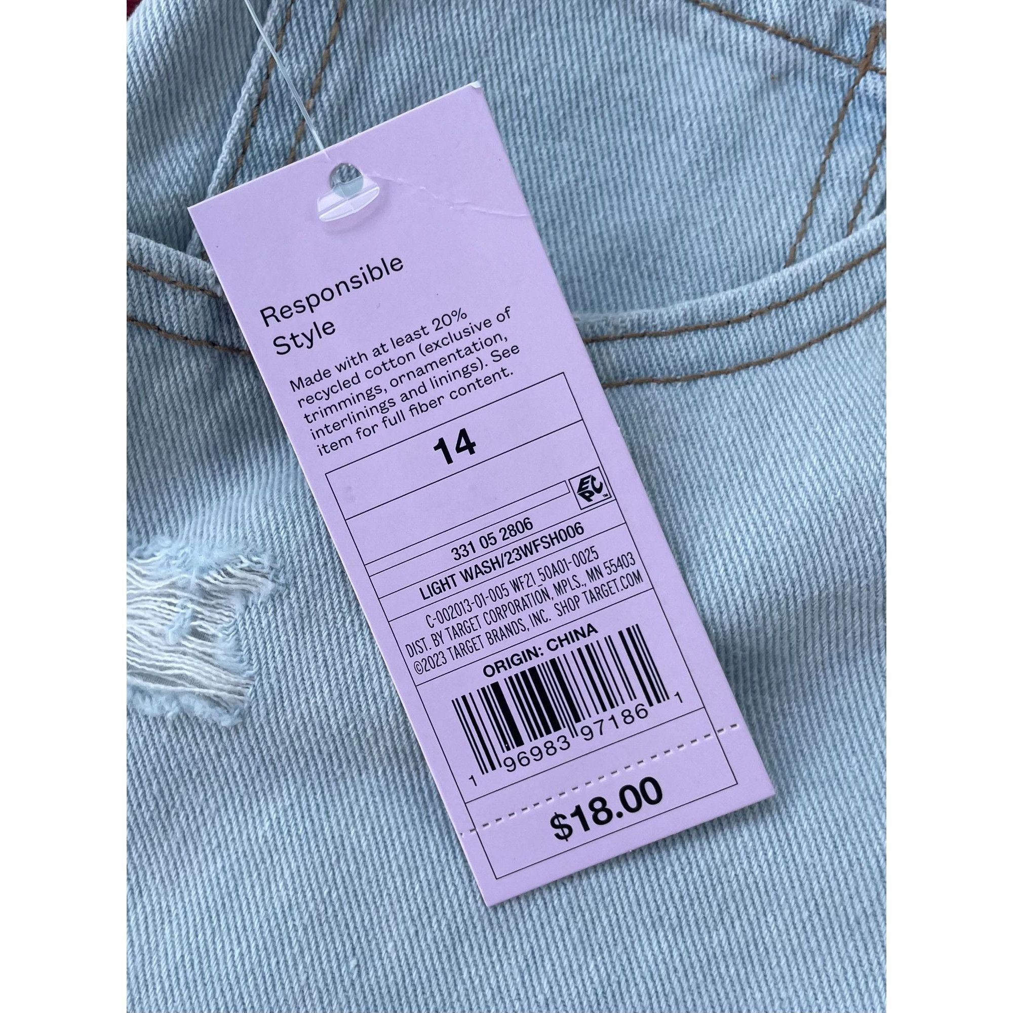 Other Wild Fable - Women's High-Rise Cutoff Short - Light Blue - 1 Size 36" / US 14 / IT 50 - 6 Thumbnail