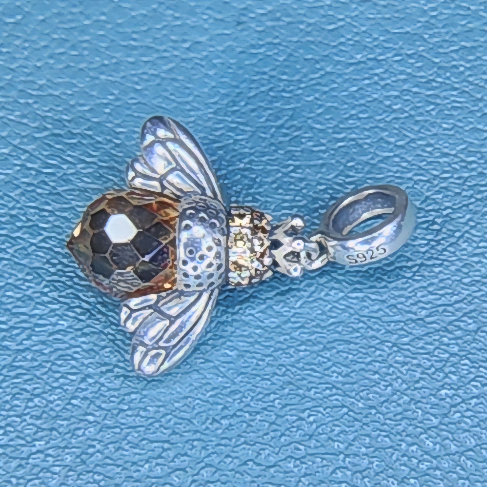 Vintage Vintage Sterling Silver Queen Bee Rhinestone Charm Pendant Size ONE SIZE - 5 Thumbnail