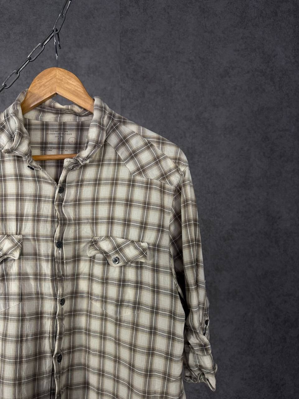 Allsaints Allsaints vintage designer shirt Size US L / EU 52-54 / 3 - 2 Thumbnail