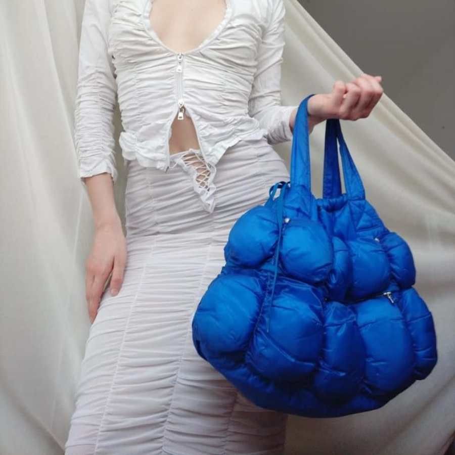 Marithe + Francois Girbaud Marithe + Francois Girbaud Pokachu Shoulder Bag Blue Size ONE SIZE - 1 Thumbnail