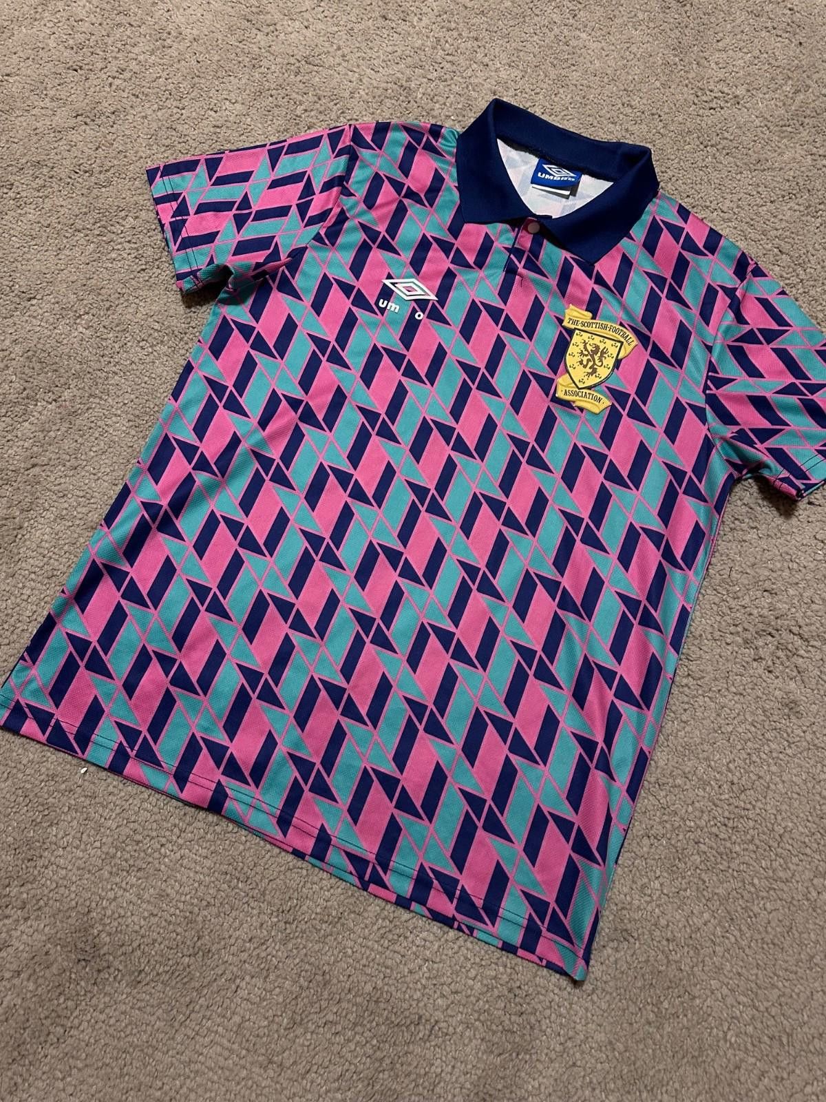 Umbro Umbro Scotland 1988/89 Vintage Football Shirt Soccer Jersey Size ONE SIZE - 2 Thumbnail