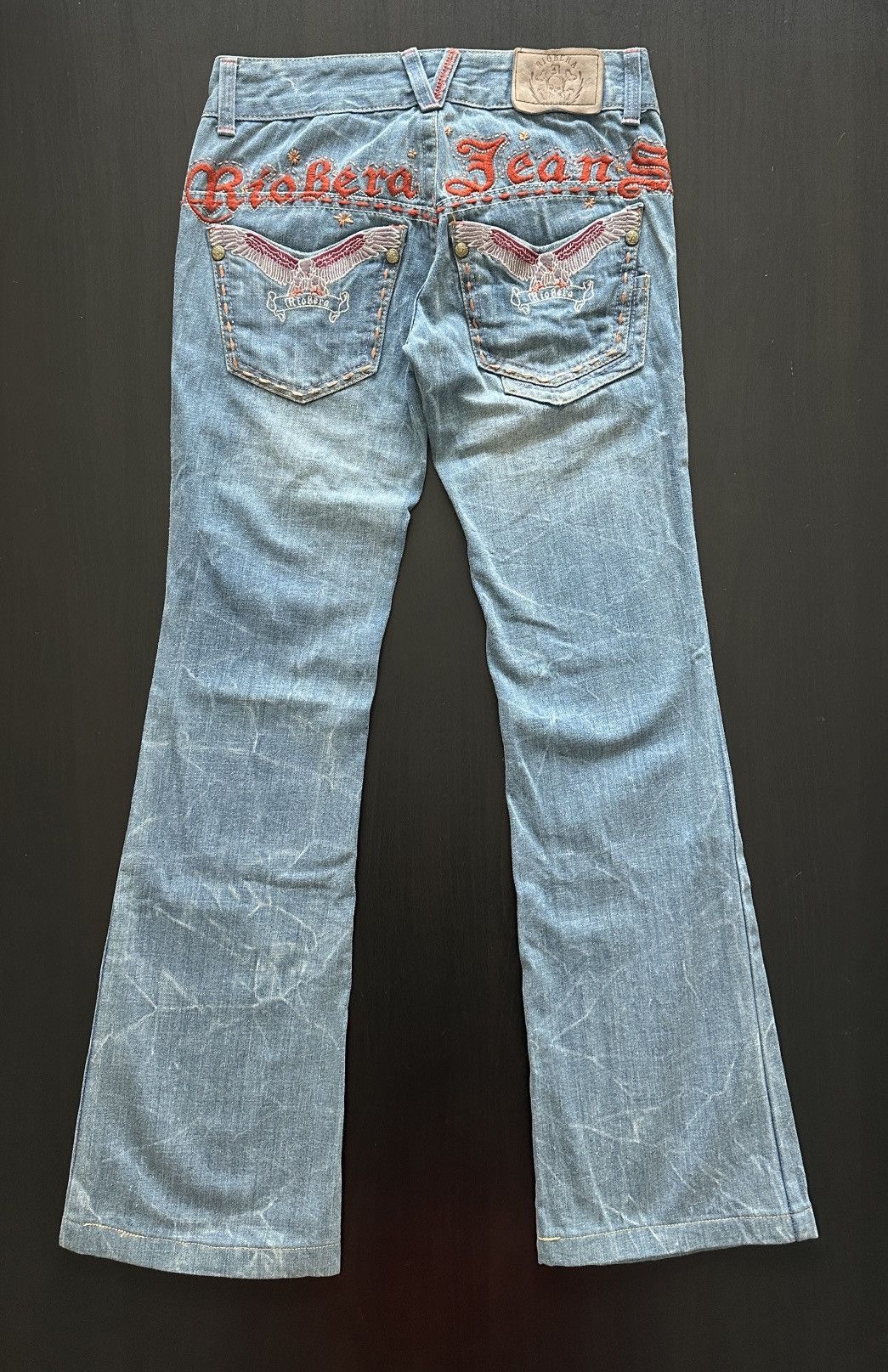 Japanese Brand Riobera Y2K Flared Denim Jeans Japanese Korean Archive Gyaru Size 25" / US 0 / IT 36 - 6 Thumbnail