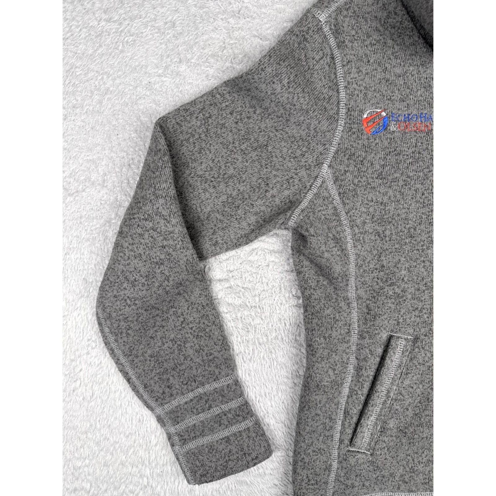 The North Face The North Face Fleece Jacket Womens L Gray Full Zip Heathered Knit Casual Activewear Jacket Womens Large Gray 90s? Size L / US 10 / IT 46 - 6 Thumbnail