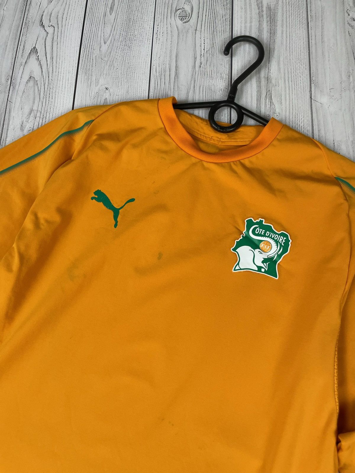 Puma Vintage puma Cote D ivoire size M orange long sleeve Size US M / EU 48-50 / 2 - 2 Thumbnail