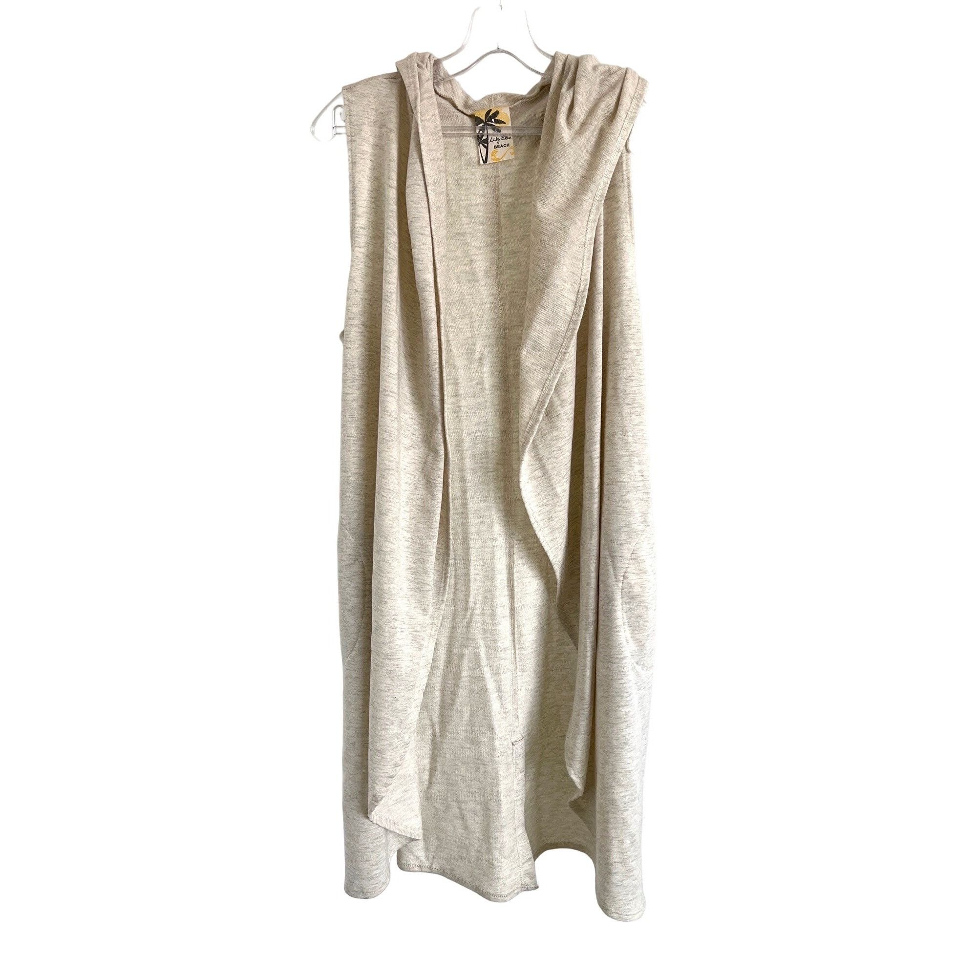 Other Lily Bleu Beach Heather Oatmeal Hooded Cover-Up Size S / US 4 / IT 40 - 1 Thumbnail