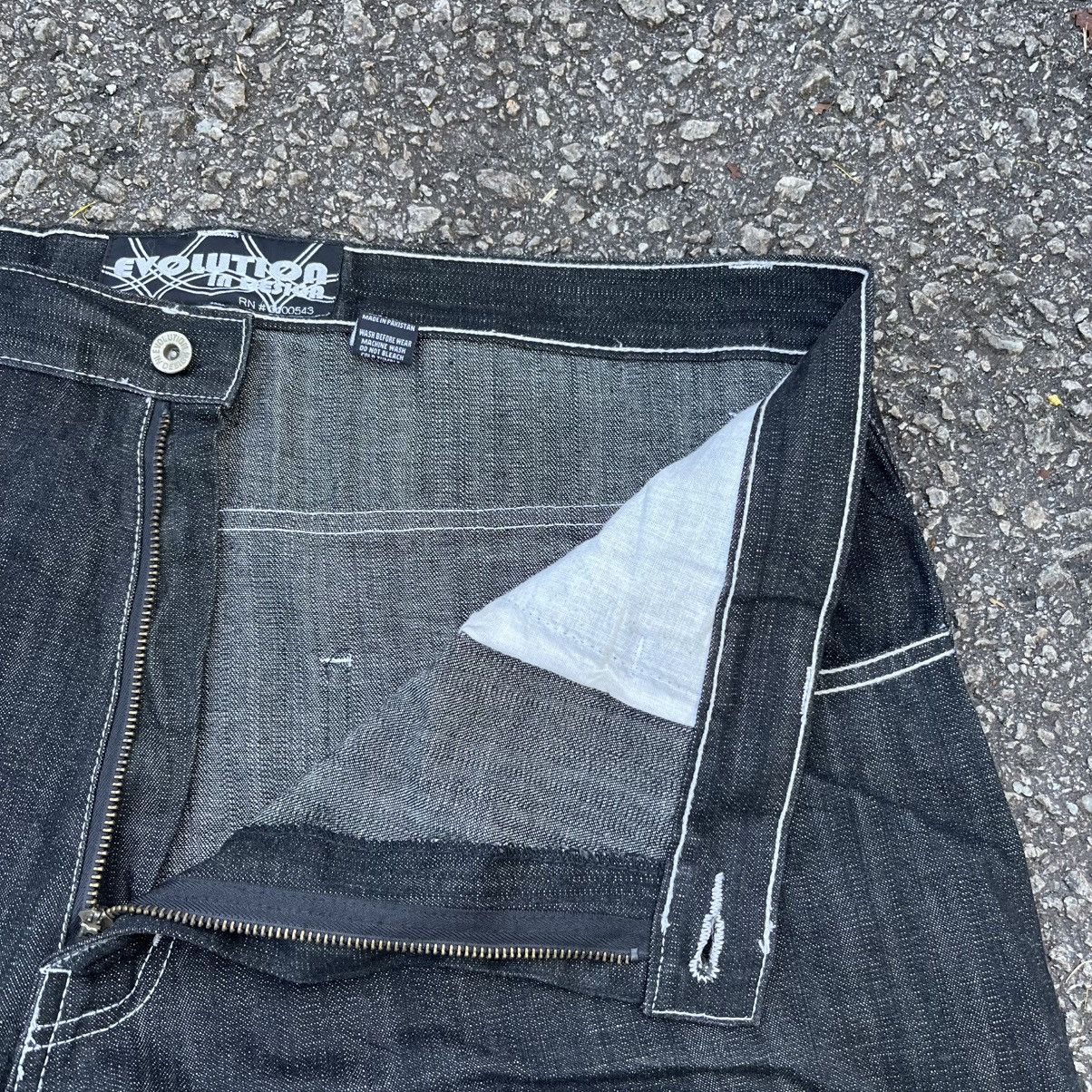 JNCO VINTAGE Y2K BLACK JEANS EVOLUTION LOOSE FIT BAGGY DENIM Size US 42 / EU 58 - 7 Thumbnail