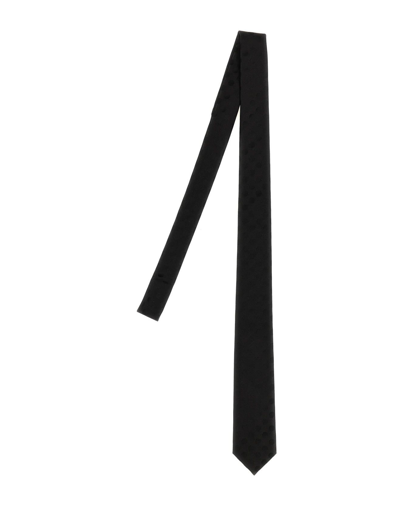 Saint Laurent Paris Saint Laurent black leather tie Hedi Slimane