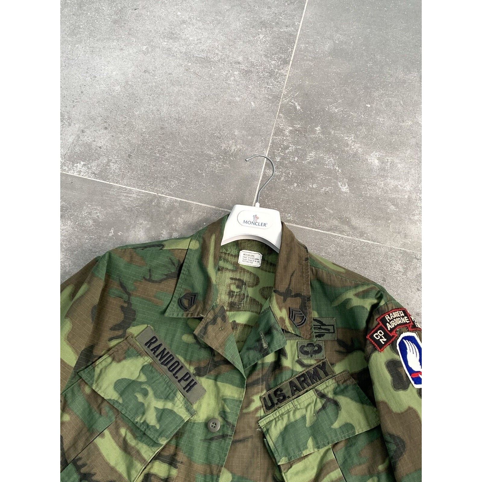 Vintage Mens US ARMY Ranger Airborne 75th Inf VIETNAM WAR Jacket M-L Size US L / EU 52-54 / 3 - 9 Thumbnail